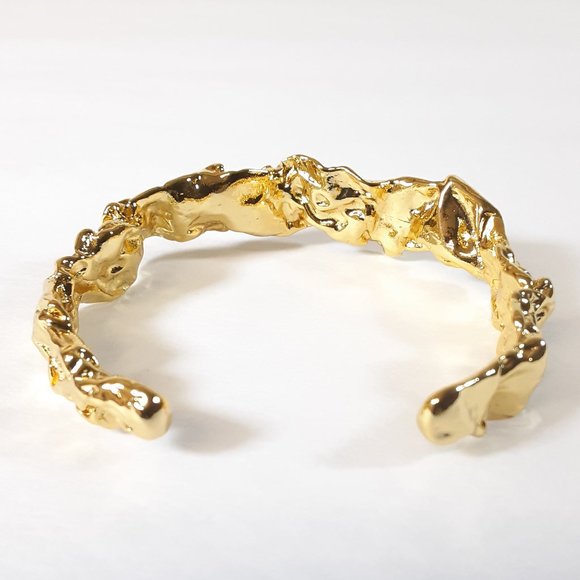 AMBER SCEATS 24K GOLD PLATED EMERY ADJUSTABLE CUFF BRACELET BRAND NEW - Picture 4 of 9